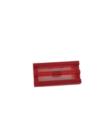 1x2 Gitterfliese Grille mit Nut transparent rot