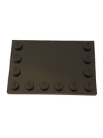 NEU Tile, Modified 4 x 6 with Studs on Edges schwarz black