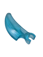 Widerhaken / Klaue / Horn / Zahn mit Clip gebogen transparent hellblau trans-light blue