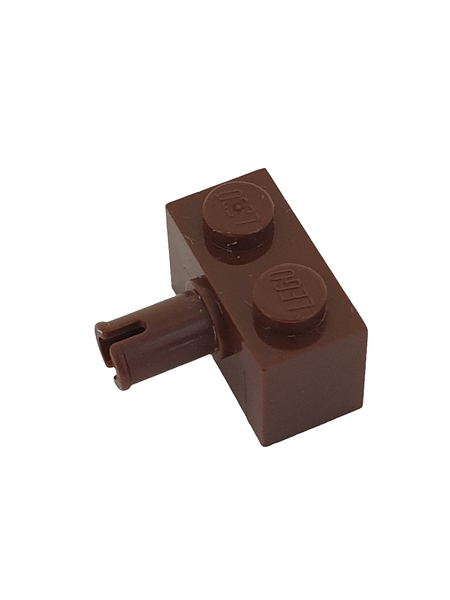 1x2 modifizierter Stein mit Pin neubraun reddish brown