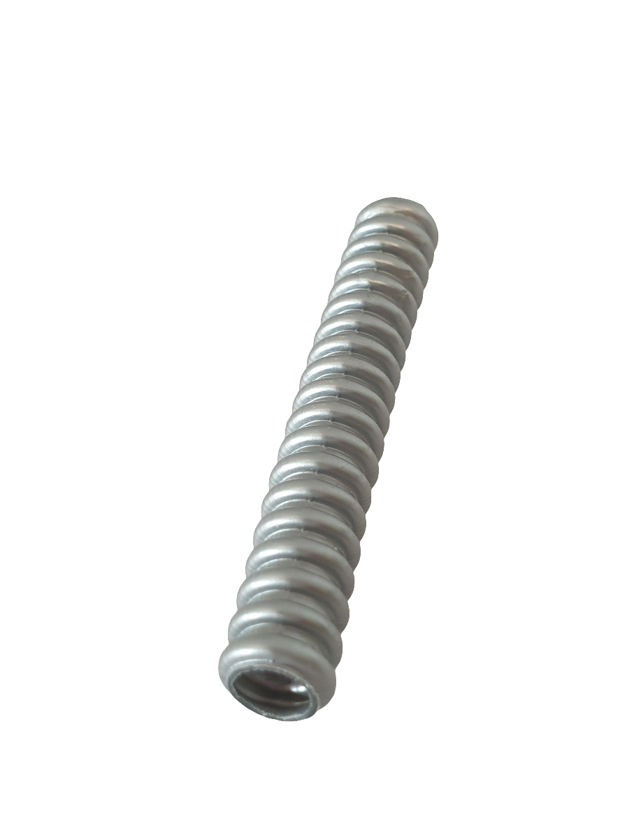 Schlauch geriffelt 6L mit 7mm Durchm. , hellsilber
