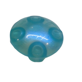 NEU Platte, rund 2 x 2 mit abgerundeter Unterseite (Bootsbolzen) satin trans-light blue