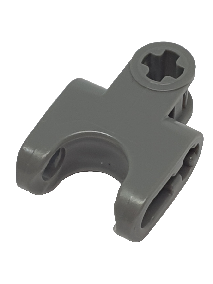 2x3 Technik Kugelgelenk mit Verbinder gerade, offenes Achsloch neudunkelgrau dark bluish gray