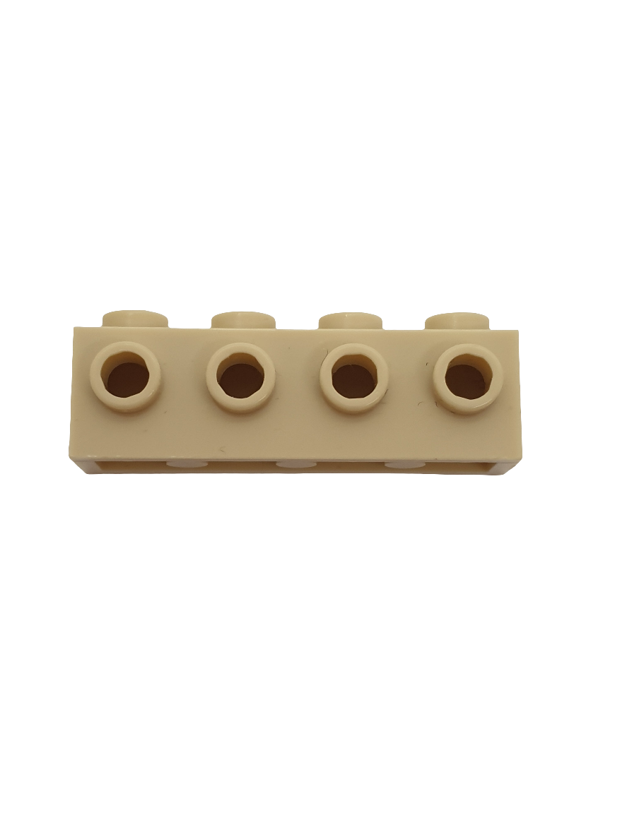 NEU Stein, modifiziert 1 x 4 mit Noppen an der Seite beige