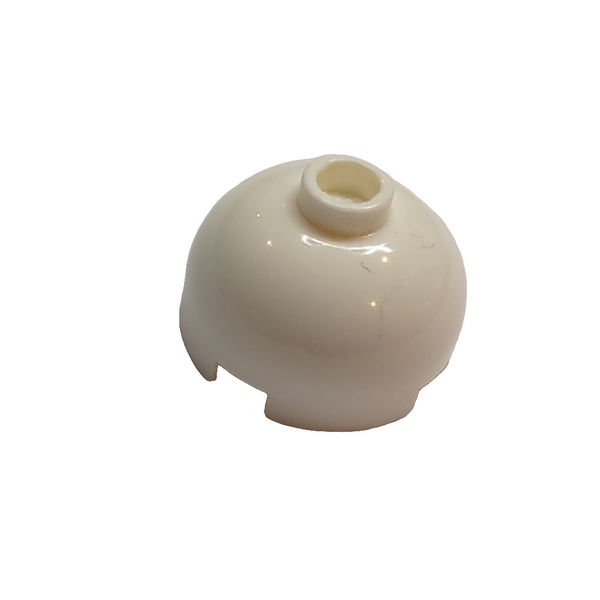 NEU Brick, Round 2 x 2 Dome Top with Bottom Axle Holder - Hollow Stud weiss white