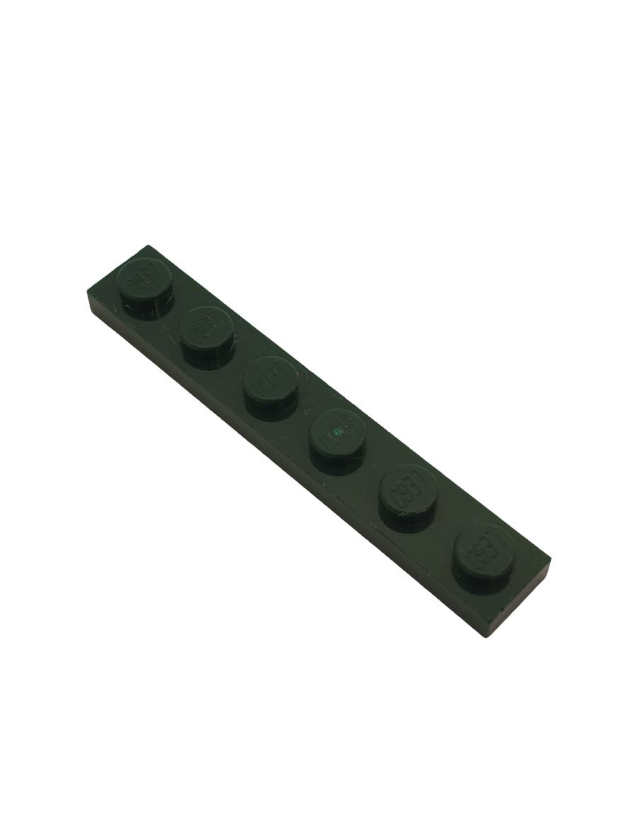 NEU Platte 1 x 6 dunkelgrün