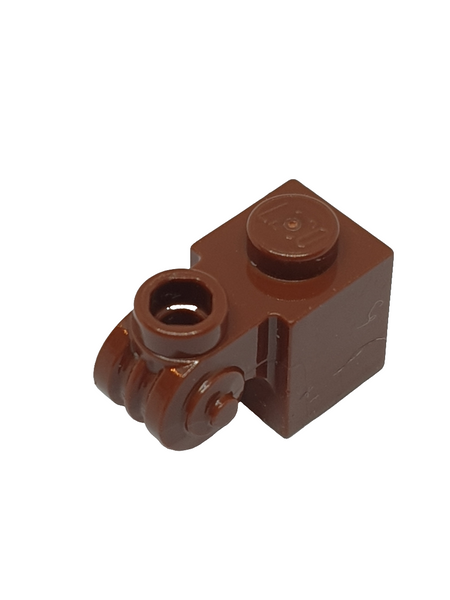 NEU Brick, Modified 1 x 1 with Scroll with Hollow Stud neubraun reddish brown