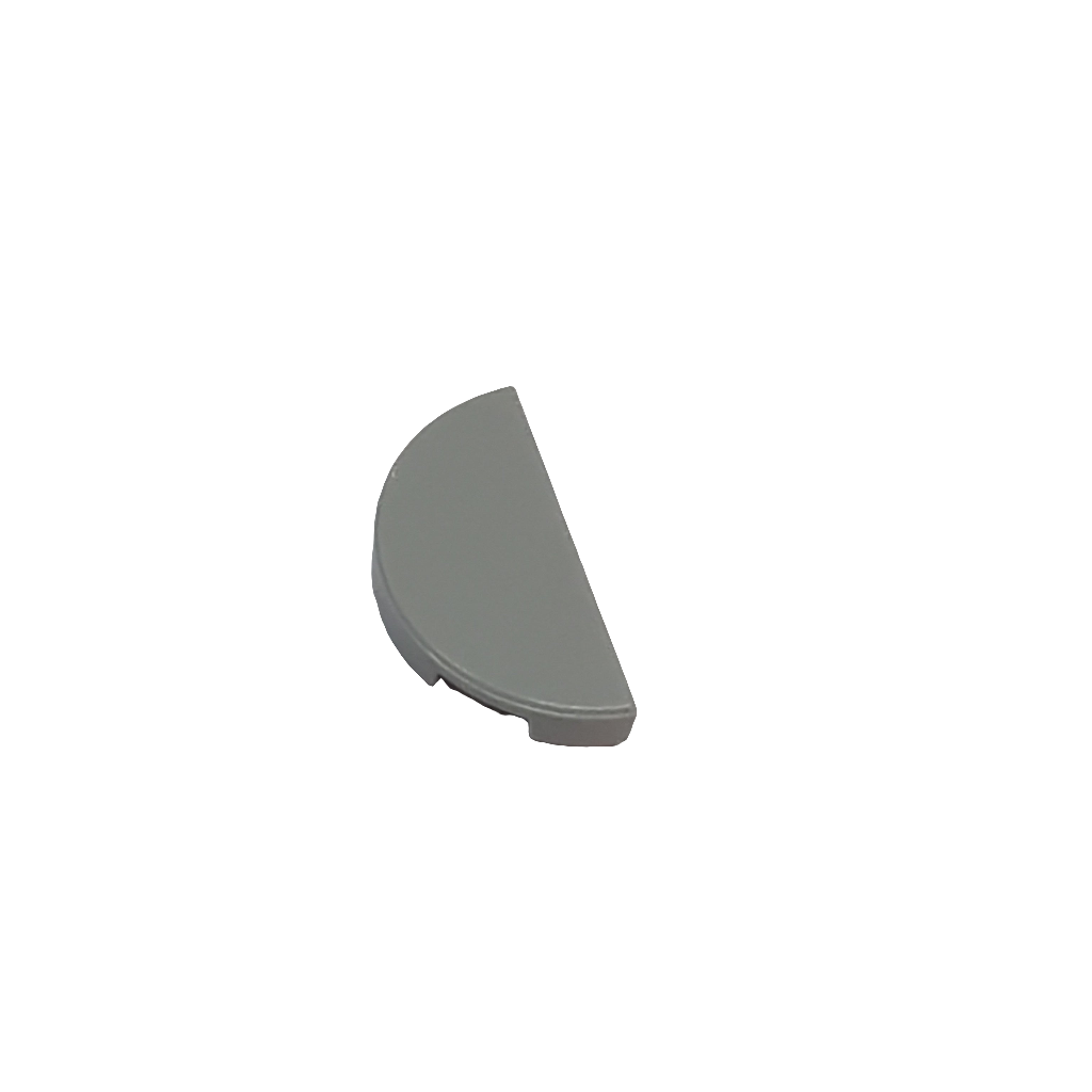 NEU Fliese, rund, 1 x 2, halb neuhellgrau