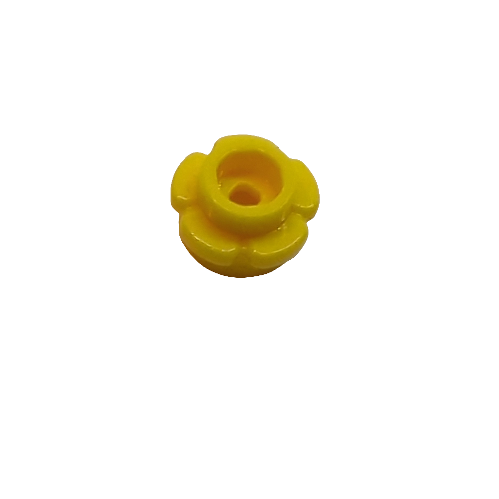 NEU Platte, rund 1 x 1 mit Blumenrand (Blütenblätter) gelb