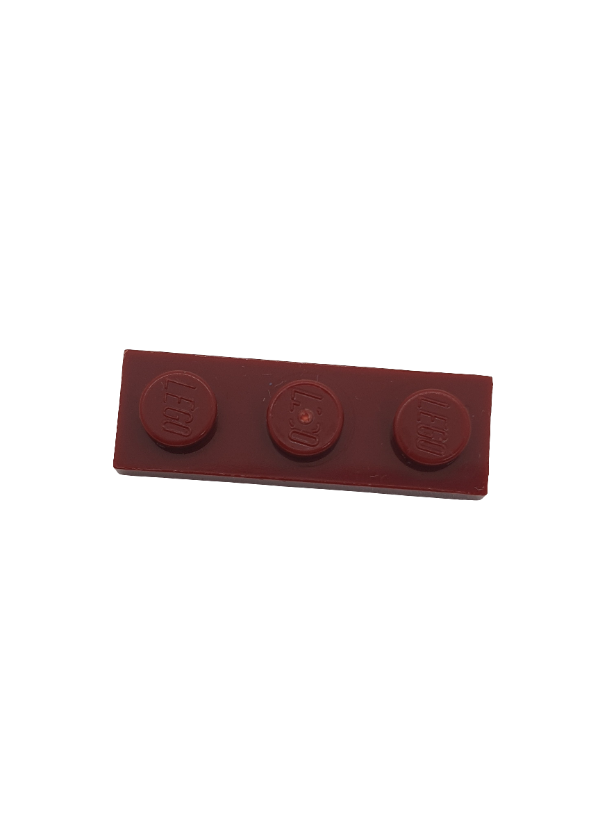 NEU Platte 1 x 3 dunkelrot