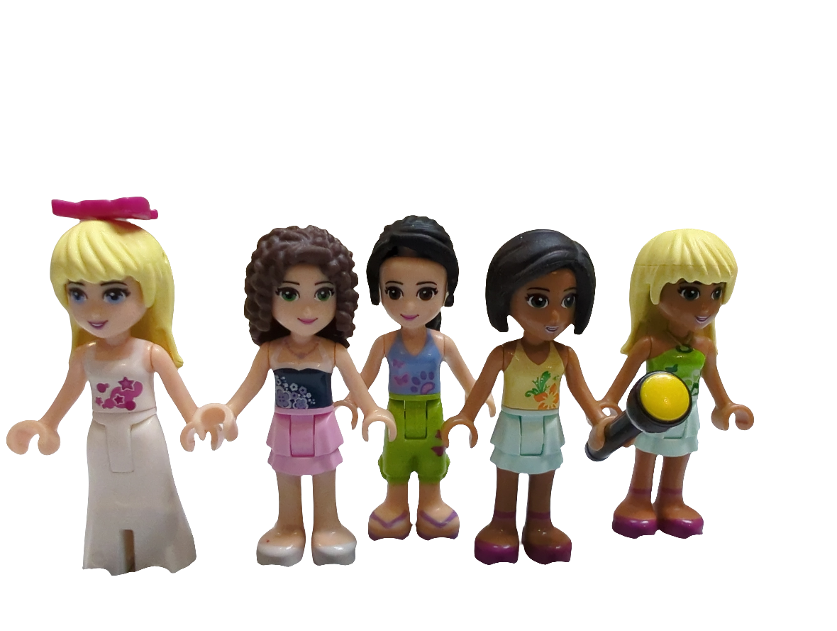 Bunte Tüte mit diesen 5 Minifiguren aus dem Bereich Friends frnd18