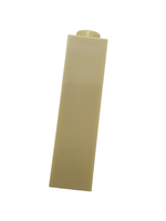 1x1x5 Stein / Pfahl geschlossene solide Noppe beige tan