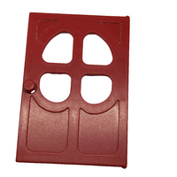 1x6x7 Tür Fabuland mit 4 teiligem Fenster rot red