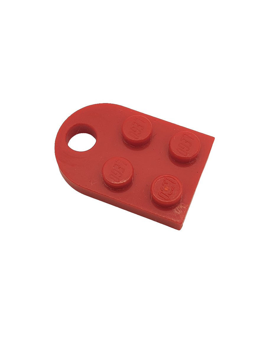 NEU Platte, Modifiziert 2 x 3 mit Loch rot