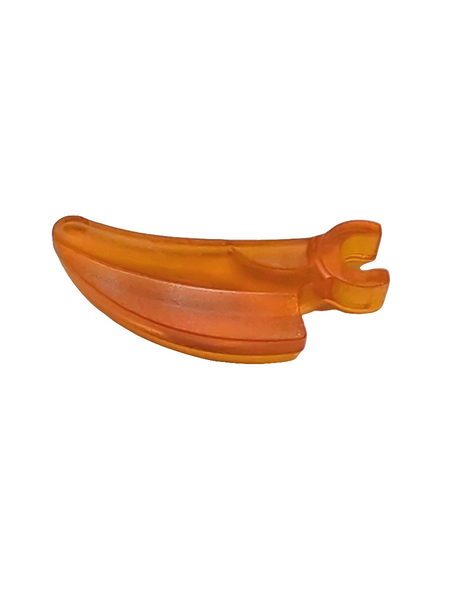 Widerhaken / Klaue / Horn / Zahn mit Clip gebogen transparent orange trans-orange