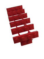 7x4x6 Treppe gerade offen rot red