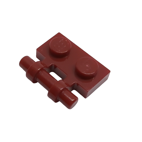 1x2 Platte modifiziert mit Griff freie Enden dunkelrot dark red