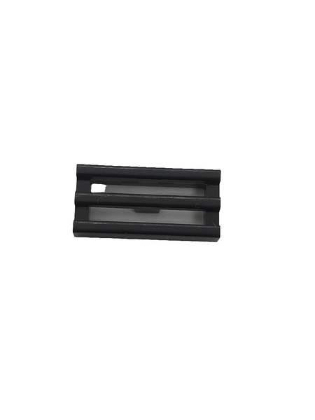 1x2 Gitterfliese Grille ohne Nut schwarz black