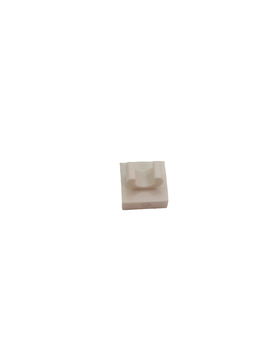 NEU Fliese, modifiziert 1x1 mit offenem O-Clip weiss