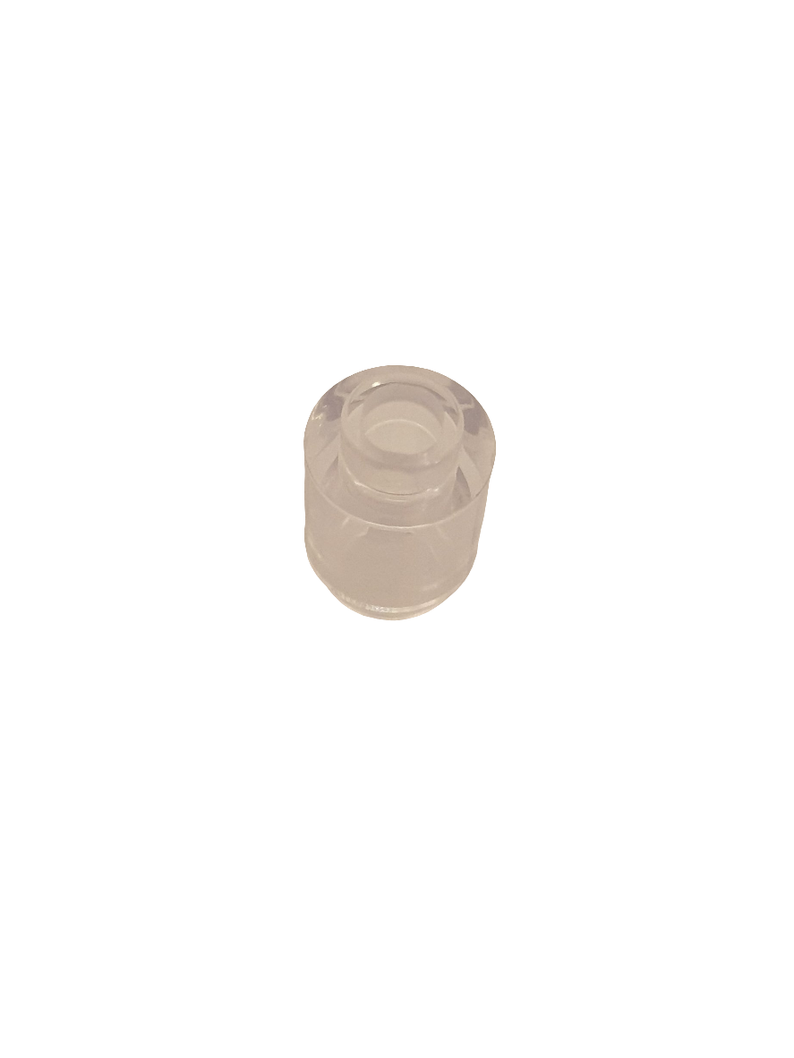 NEU Stein rund 1 x 1 transparent weiß