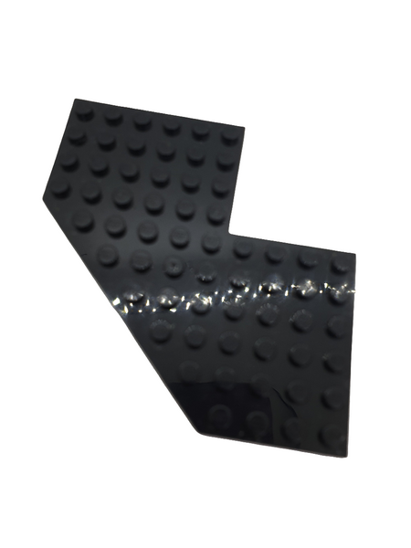 10x10 Eckplatte ohne Ecke schwarz black