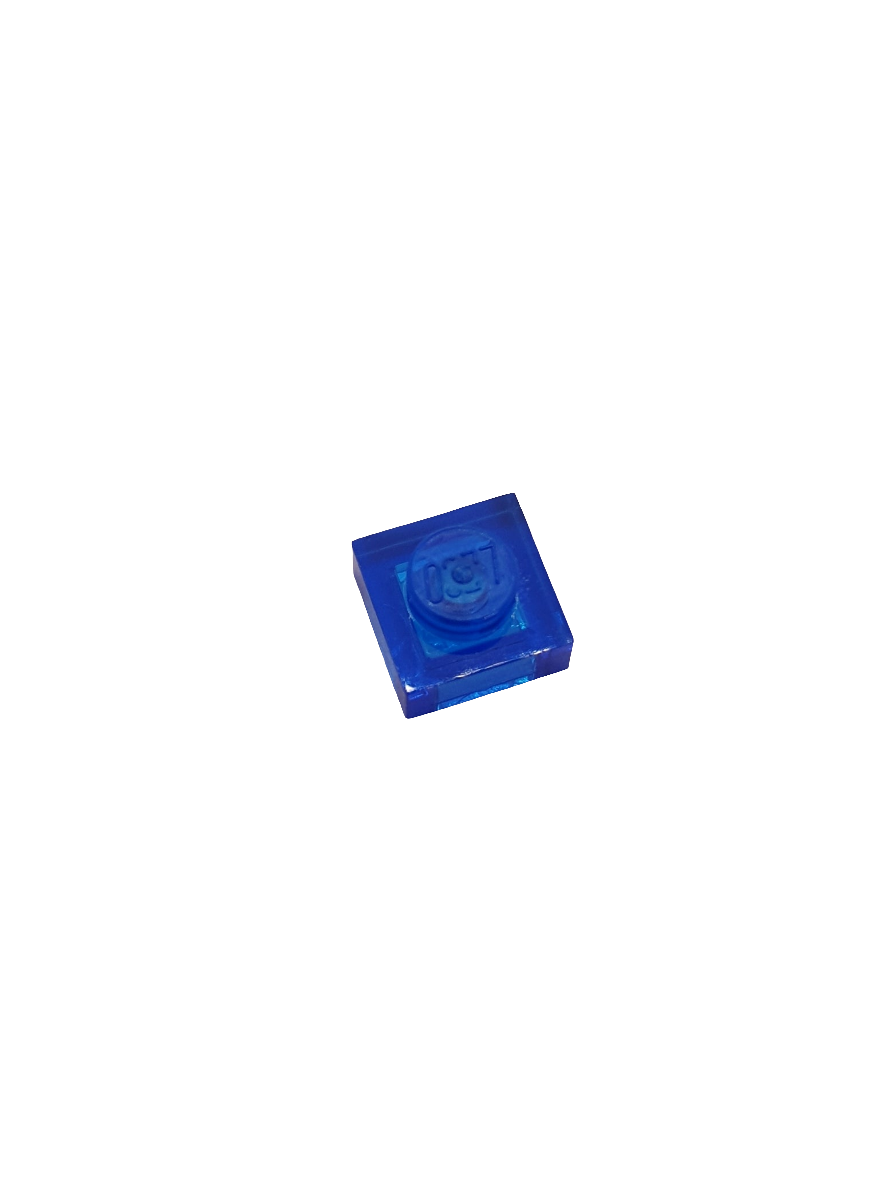 NEU Platte 1 x 1 transparent dunkelblau