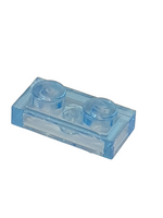 1x2 Platte transparent blau