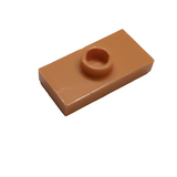 NEU Plate, Modified 1 x 2 with 1 Stud with Groove and Bottom Stud Holder &#40;Jumper&#41; nougat (hautfarbe) nougat