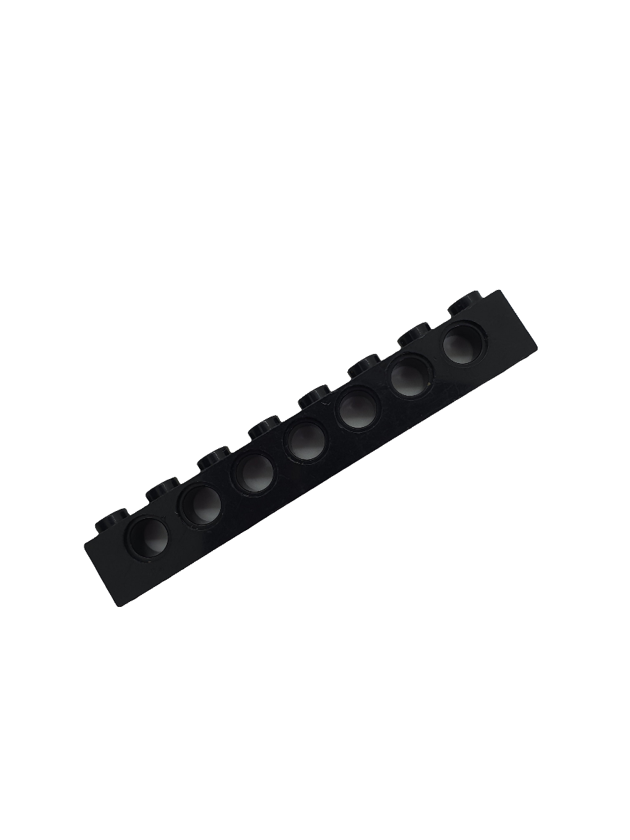 NEU Technik, Stein 1 x 8 mit Pinlöchern schwarz
