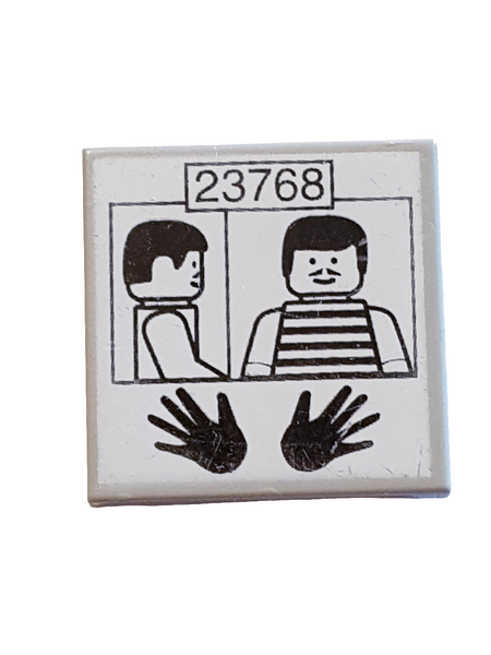 2x2 Fliese bedruckt with Prisoner ID 23768 Pattern