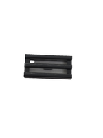 1x2 Gitterfliese Grille mit Nut schwarz black