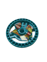 5x5 Technik Disk - RoboRider Talisman Rad, Driller-Form mit Robotermuster türkis dark turquoise