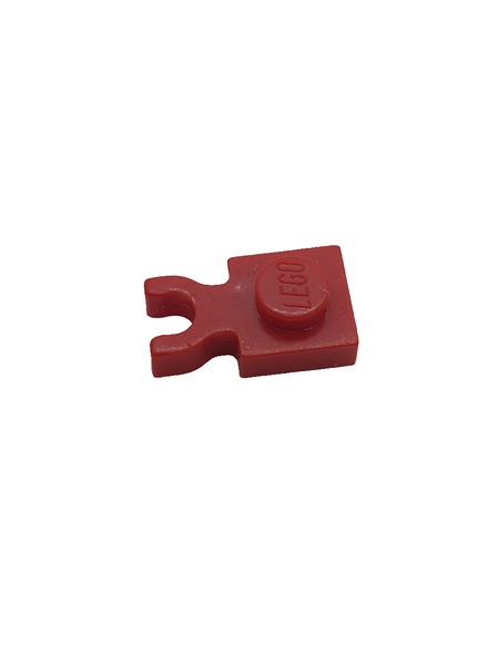 1x1 Platte mit O-Clip dick vertikal rot red