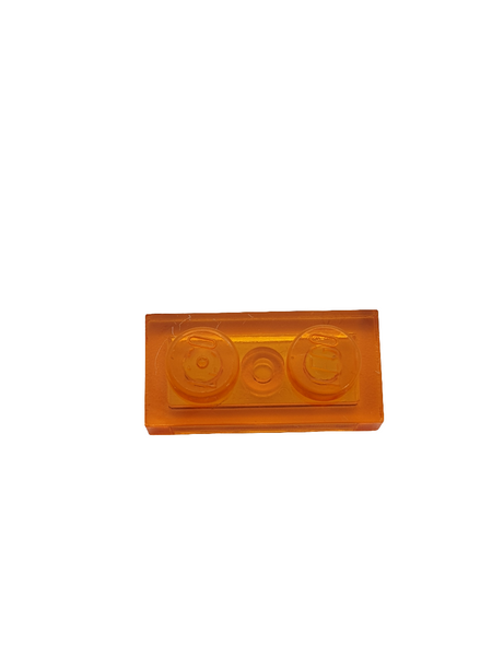 1x2 Platte transparent orange