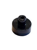 NEU Fliese, rund 1 x 1 mit Stab / Pinhalter schwarz