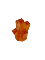 1x1 Fels Kristall mit 5 Auswölbungen transparent orange