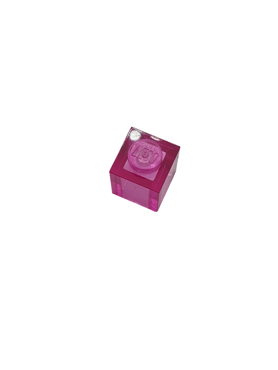 NEU Stein 1 x 1 transparent knallpink