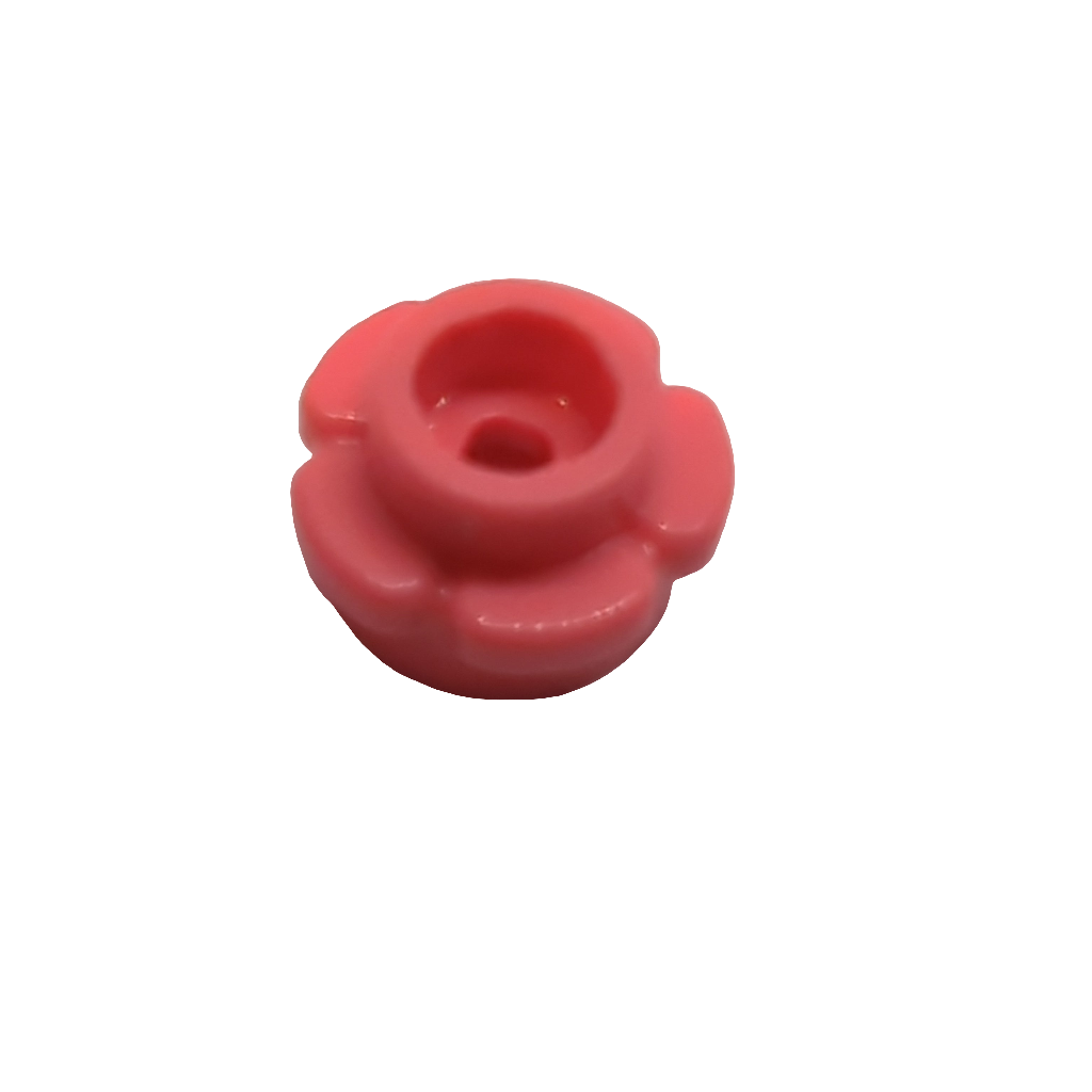 NEU Platte, rund 1 x 1 mit Blumenrand (Blütenblätter) koralle