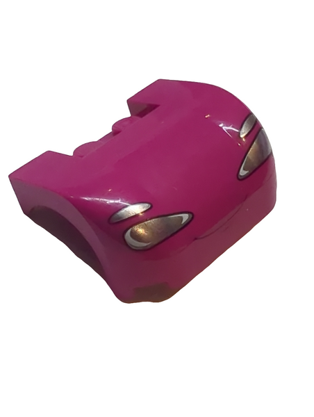 3x4x1 2/3 Motorhaube Schutzblech bedruckt Cars rund mit Headlights and Thin Smile Pattern magena magenta