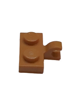 NEU Platte, modifiziert 1 x 2 mit Clip, seitlich horizontal nougat (medium)