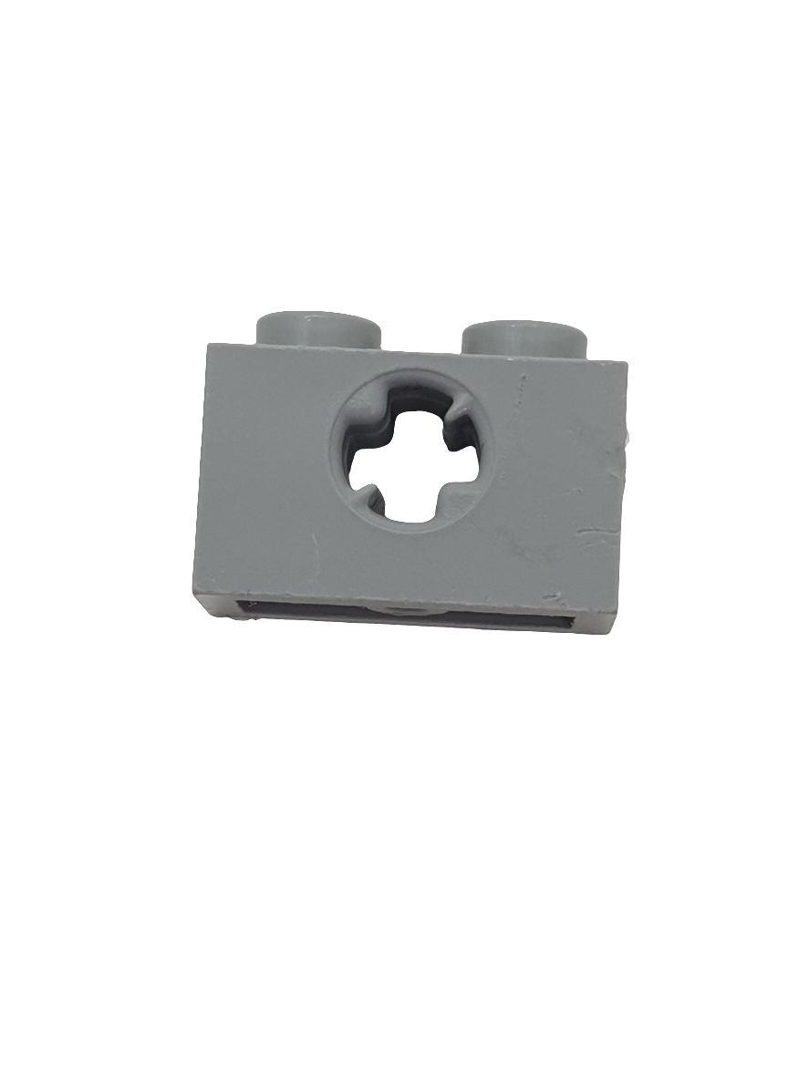 NEU Technik, Stein 1 x 2 mit Achsloch neuhellgrau