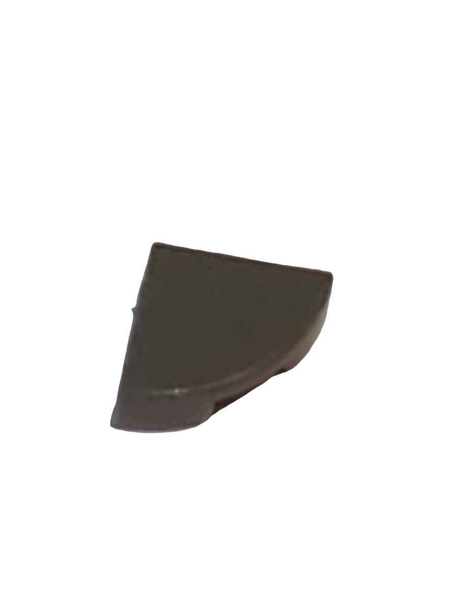 NEU Fliese, Rund 1 x 1 Viertel neudunkelgrau