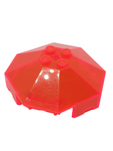 6x6x3 Windschutzscheibe Cockpit Ocktagonal transparent neonorange