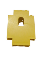 1x5x6 Burgteil Mauerteil mit Fenster gelb yellow