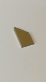 NEU 1 x 2 Fliese, modifiziert , Keil rechts dunkelbeige