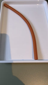 Schlauch, gerippt, 7 mm Durchmesser, 24 l / 19,2 cm dunkelorange