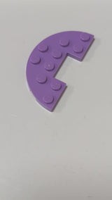 3x6 Rundplatte mit 1x2 Ausschnitt lavendel (medium)