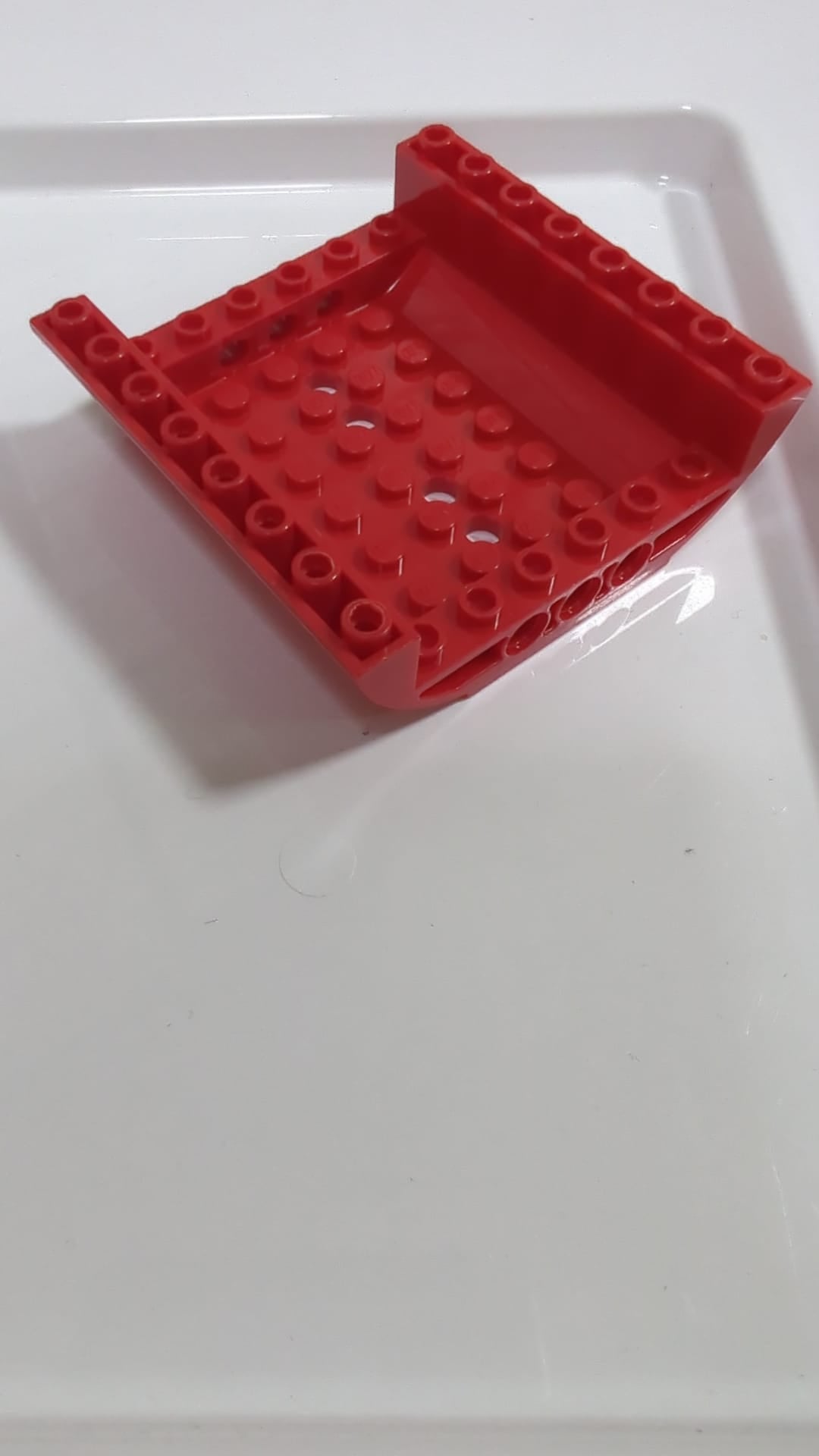 8x8x2 Schräge, gekrümmt  Umgekehrt Doppel rot