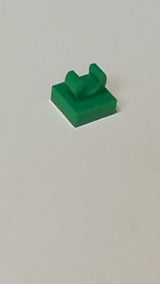 NEU 1 x 1 Fliese, modifiziert mit offenem O-Clip grün