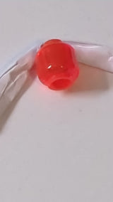 Minifigur Kopf "einfach" (ohne Gesicht) transparent neonorange